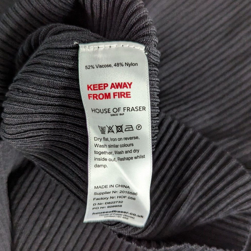 Linea Black Ribbed Dress- Size 16 - Picture 4 of 9